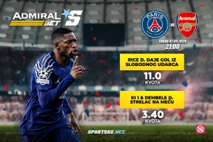 AdmiralBet specijal - Rajs ili Dembele, kvote 11,00 i 3,40